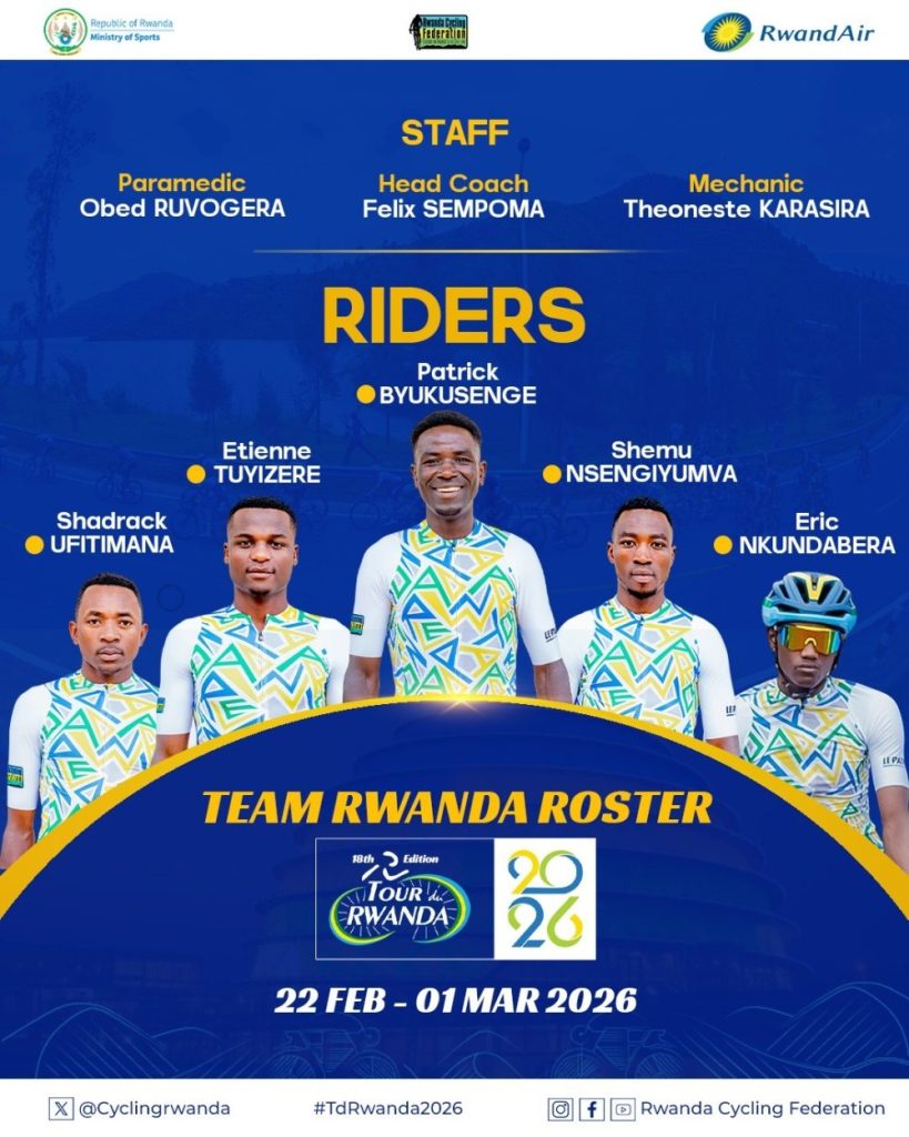 Byukusenge Patrick ayoboye Team Rwanda izakina ‘Tour du Rwanda 2026’