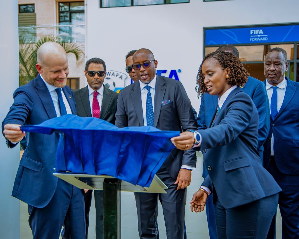 Hatashywe ibikorwaremezo byubatswe ku bufatanye na FIFA, Infantino yongera gushimira Perezida Kagame