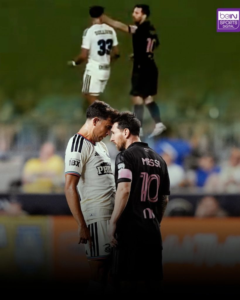 MESSI YAHANWE KUBERA GUKUBITA URUSHYI UMUKINNYI MUGENZI WE